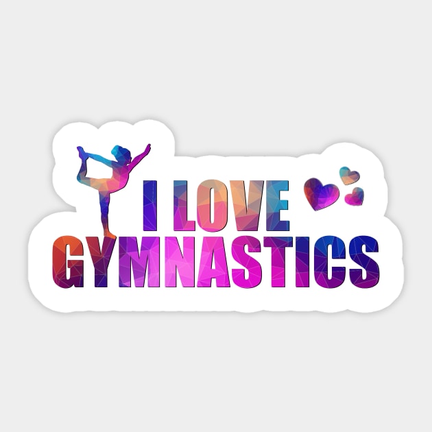 I love gymnastics Sticker by Realfashion